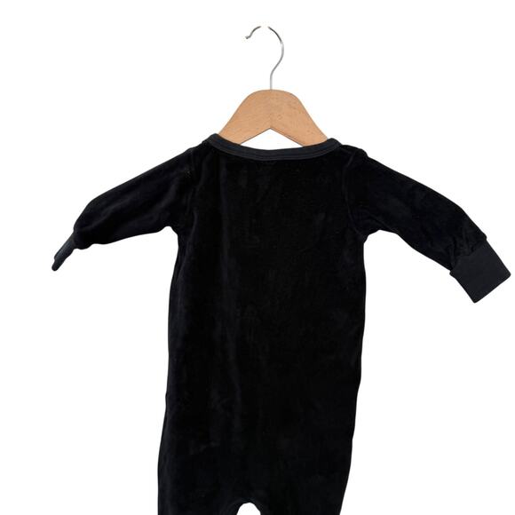 Kate Quinn Long Sleeve Sport Union Suit Velour One Piece Boys Black Size 6-12 M - Picture 7 of 7
